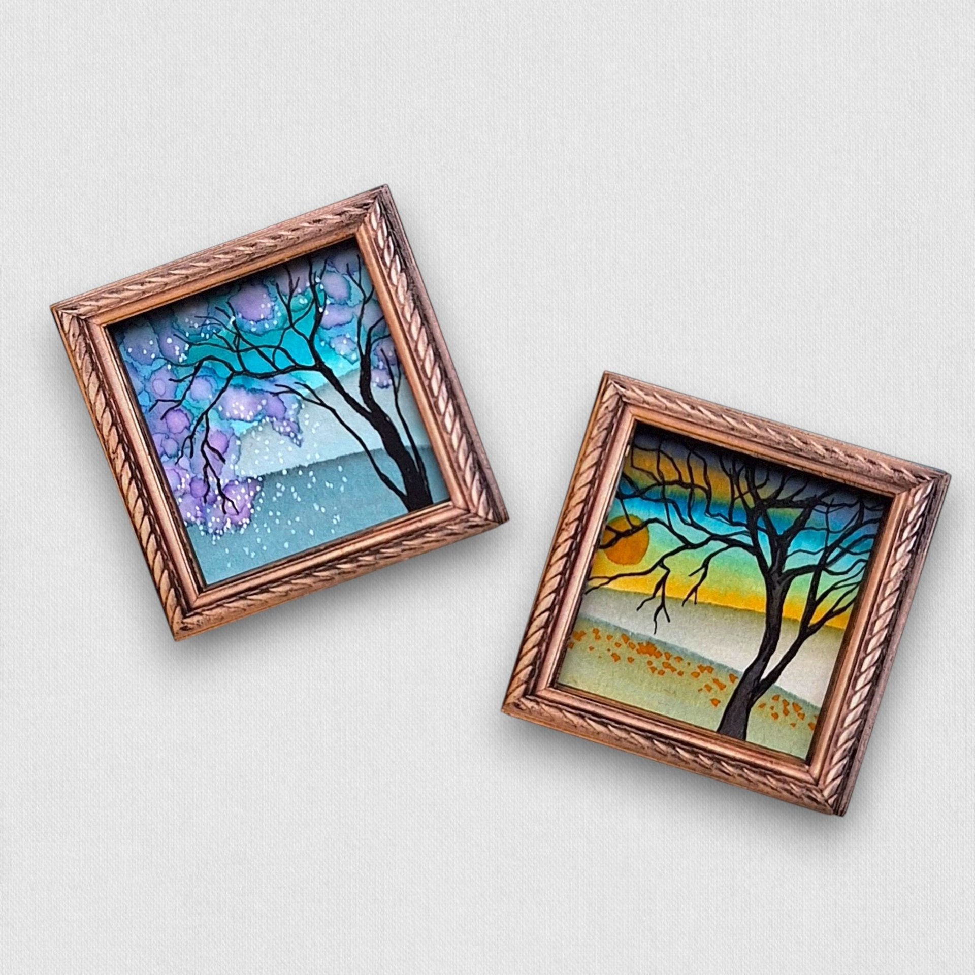 2 Tiny Original Paintings